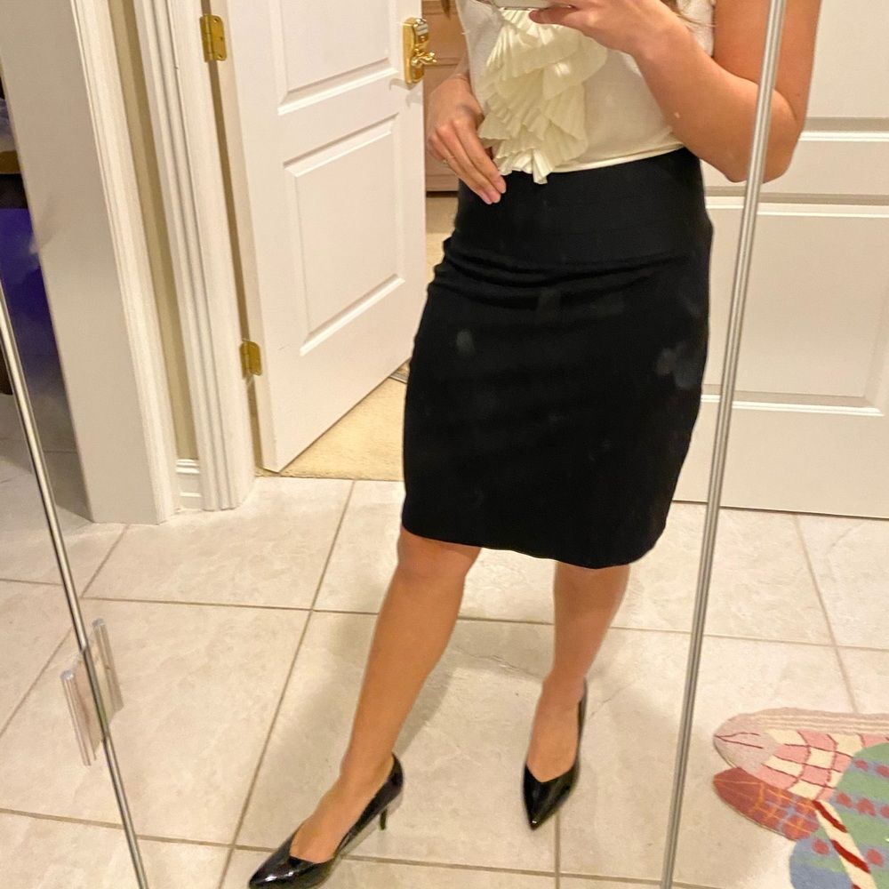 Black pencil skirt